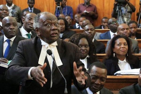 Dr John Khaminwa during a past trial