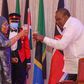 President Uhuru Kenyatta with Tanzanian President Samia Suluhu