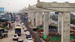Ongoing construction of Nairobi Expressway (BBC)