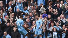 Bernardo Silva (right) scored Manchester City's first goal against Burnley