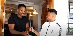 Eric Omondi giving a tour of his new house