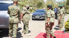 National Youth Service (NYS) Commissioner Matilda Sakwa during a function at the NYS Paramilitary Academy