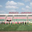 Mali's players warm up before the FIFA World Cup 2022 qualifier football match between Kenya and Mali at Nyayo national stadium in Nairobi on October 10, 2021. (Photo by Yasuyoshi CHIBA / AFP) (Photo by YASUYOSHI CHIBA/AFP via Getty Images)