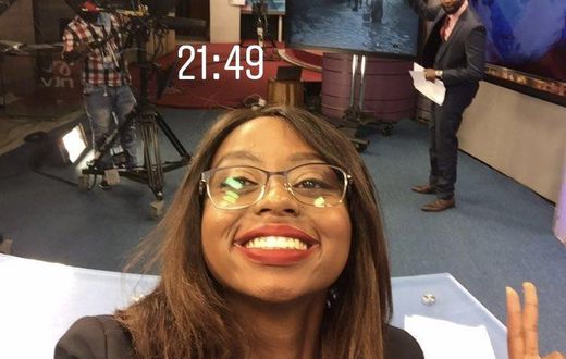 Anita Nkonge at NTV studio