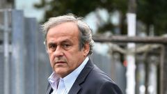 Michel Platini arriving at the Office of the Attorney General of Switzerland in August 2020
