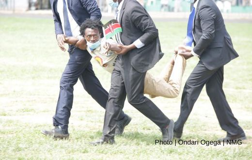 Man who caused drama at Jomo Kenyatta stadium
