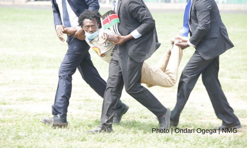 Man who caused drama at Jomo Kenyatta stadium