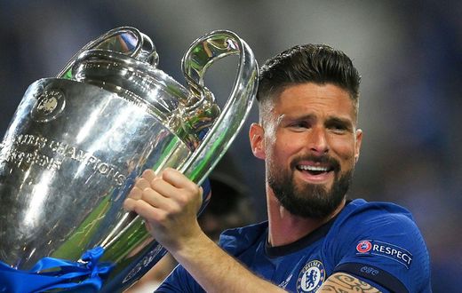 French forward Olivier Giroud won the Champions League with Chelsea.