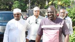 Deputy President William Ruto with former Mombasa Senator Hassan Omar
