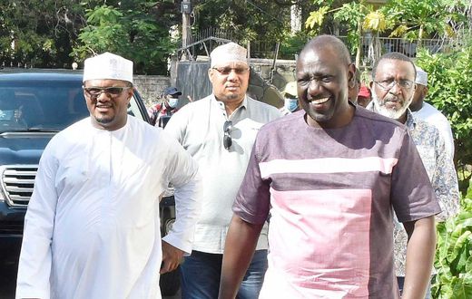 Deputy President William Ruto with former Mombasa Senator Hassan Omar