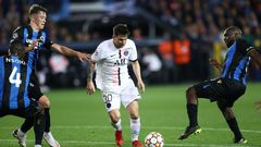 PSG were held to a 1-1 draw by Club Brugge as Lionel Messi made his first start for the French side