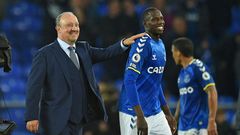 Abdoulaye Doucoure (right)has been in fine form for Everton this season
