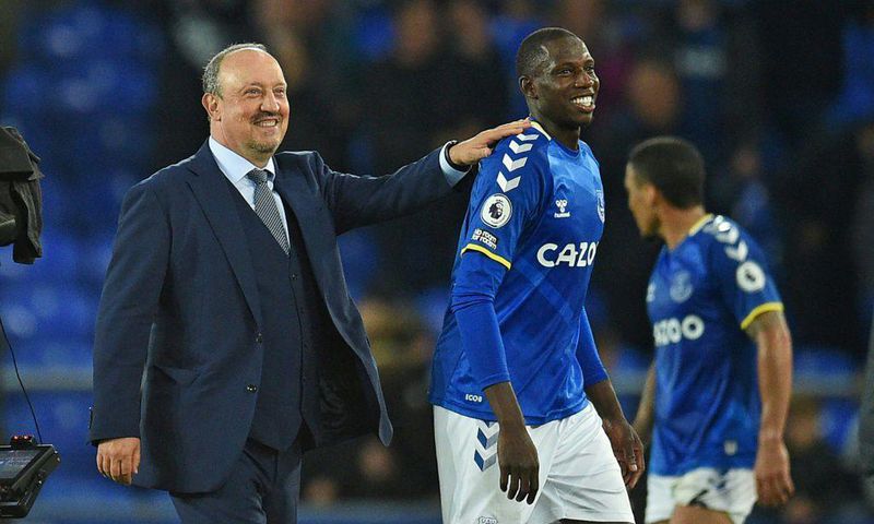 Abdoulaye Doucoure (right)has been in fine form for Everton this season