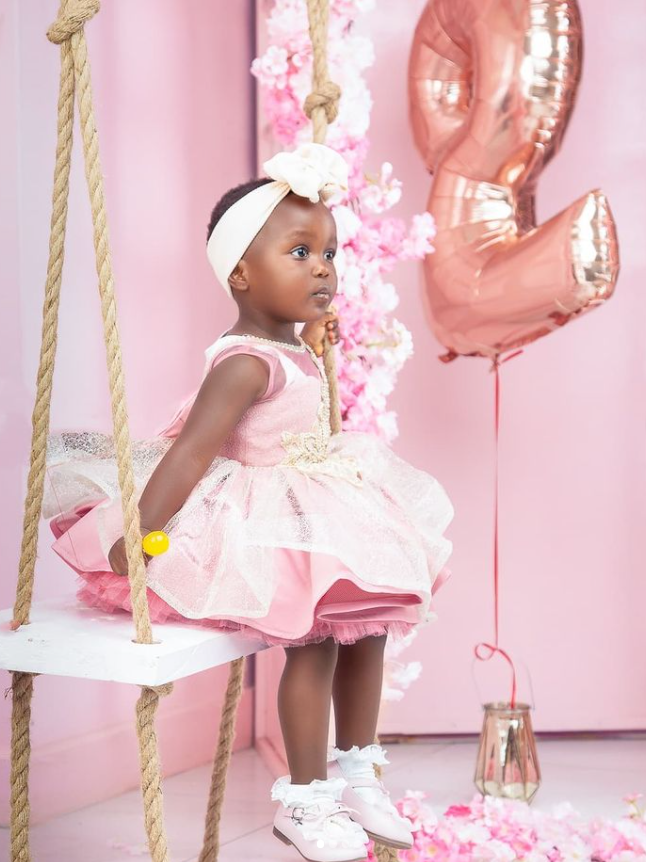 Actor Catherine Kamau-Karanja and TV Producer Philip Karanja's daughter, Baby K during the photoshoot for her 2nd birthday [Photo: Pheel62 Studio]