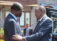 Former Jubilee Secretary General and Cabinet Secretary Raphael Tuju and former President Uhuru Kenyatta (Courtesy)