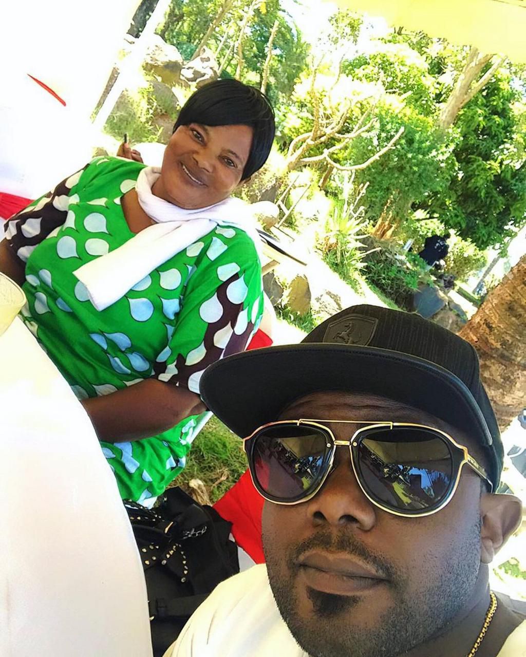 DJ Space and with his Mother