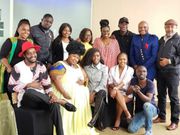 The cast of Papa Shirandula celebrating the death anniversary of Charles Bukeko