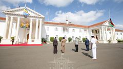 File image of President Uhuru Kenyatta outside State house, Nairobi