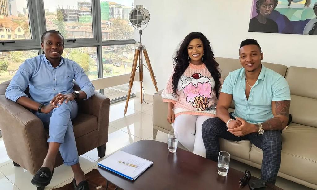 Eugène Mbugua, Vera Sidika and Bron Mauzo
