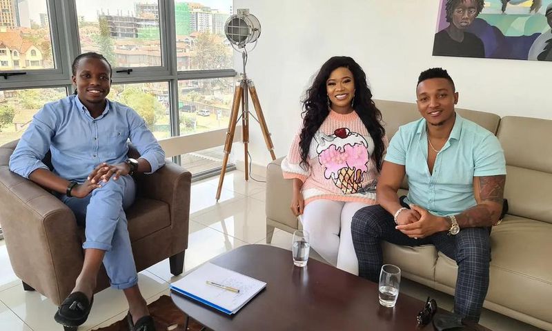 Eugène Mbugua, Vera Sidika and Bron Mauzo