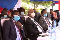 Nairobi Metropolitan Service Director General  Lieutenant General Mohamed Badi and Health Services Director Dr Ouma Oluga at the celebrations of Mama Lucy Kibaki Hospital 10th Anniversary