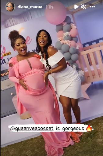 Vera Sidika alongside Diana Marua (right).