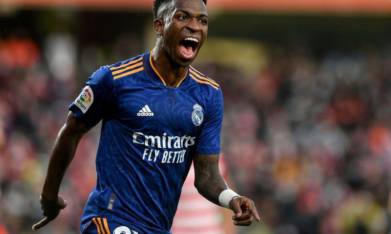 Vinicius Junior scored his 10th goal of the season against Granada on Sunday.