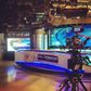 File image of an NTV set before a prime time bulletin