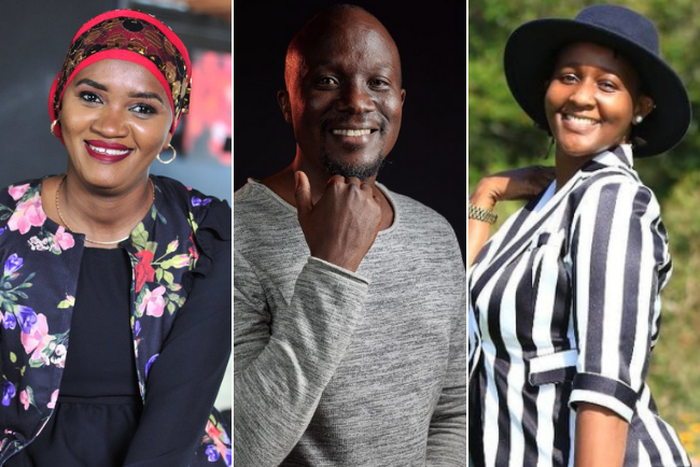 Munira Muhammad, Dennis Onsarigo and Carol Nderi