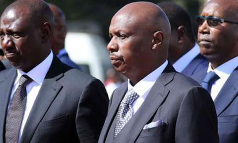 Deputy President William Ruto and Baringo Senator Gideon Moi