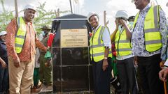 Energy CS Monica Juma and REREC Chair Prof. Simon Gicharu presiding over the launch the Electrification of Public Facilities Project (EPFP) on December 14, 2021