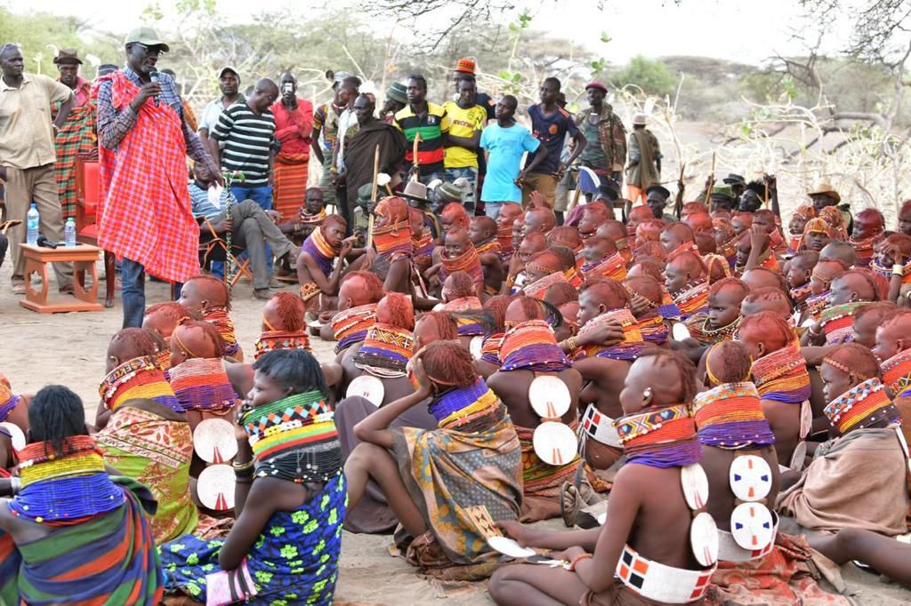 Turkana Governor Josphat Nanok addressing his people