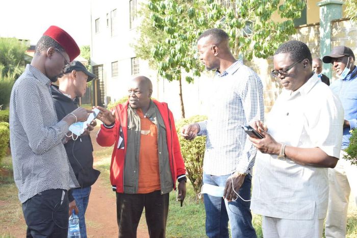 MPs Didmus Barasa, Samson Cherargei, Nelson Koech and Wilson Kogo after arrest in Matungu constituency