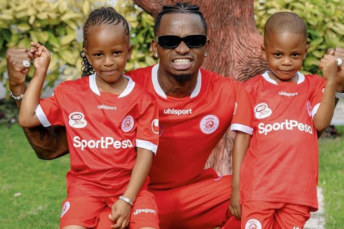 Diamond with children, Tiffah and Nillan