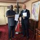 Cabinet Secretary of Mining and Petroleum John Munyes (right) and Enrico Tavolini Managing Director of Eni Kenya signed an MOU to promote the decarbonization process on Thursday. (COURTESY: Petro_MiningKE)