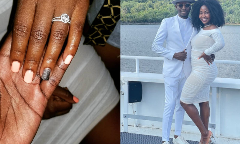 US based Kenyan DJ Shinski proposes to his longtime girlfriend DJ Mochi (Photos)