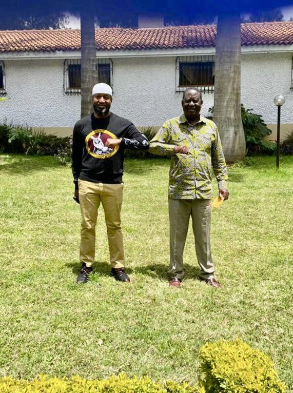 Hassan Joho, Sen. Abdul Haji visit Raila Odinga at his Karen residence (Photos)