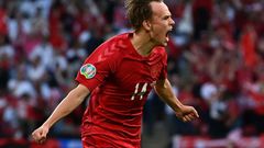 Mikkel Damsgaard scored twice at this summer's Euro 2020