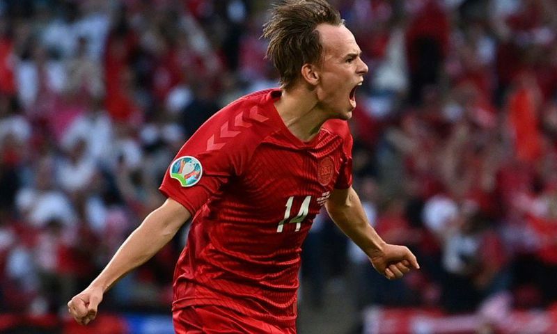 Mikkel Damsgaard scored twice at this summer's Euro 2020