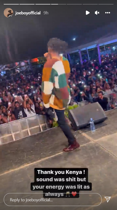 Nigerian singer Joeboy bashes guitarist, sound technicians after difficult performance in Nairobi at the Afro Jam Festival