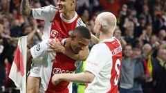 Sebastien Haller (C), Antony (Up) and Davy Klaassen (R) were all on the scoresheet for Ajax against PSV