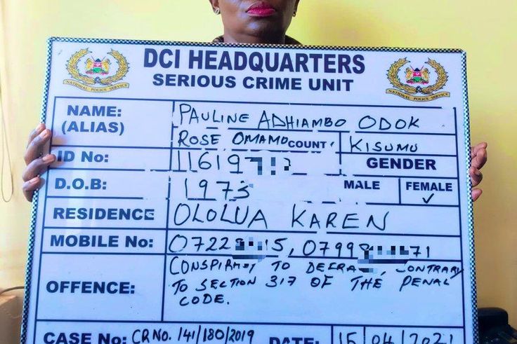 DCI arrest suspect Pauline Adhiambo on conspiracy to defraud