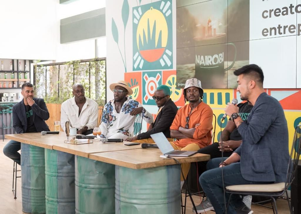 Sauti Sol and the Hustle team