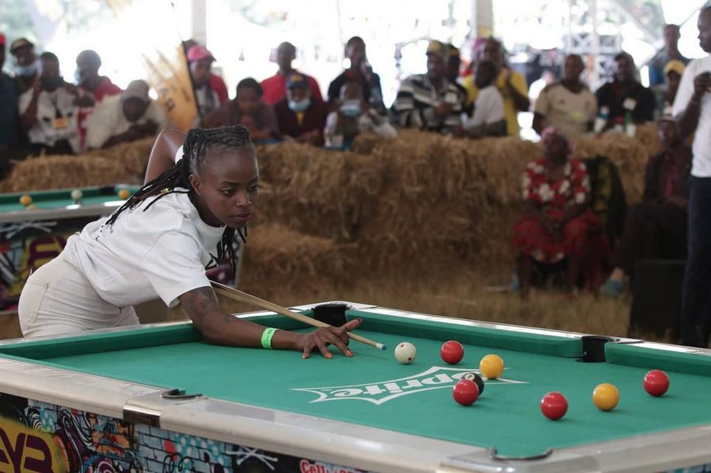Pool tournament organized by Base Yetu, an organization run by Nick Mararo