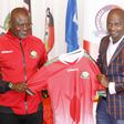 FKF Boss Nick Mwendwa with New Coach Jacob Mulee