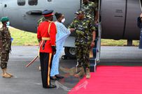 President Uhuru Kenyatta during a special trip to Manda Naval Base on September 23, 2021