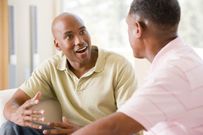 Two friends talking