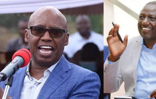 Deputy President William Ruto (right) and Businessman Jimi Wanjigi (left)