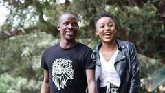 Crazy Kennar with his girlfriend Natalie Asewe