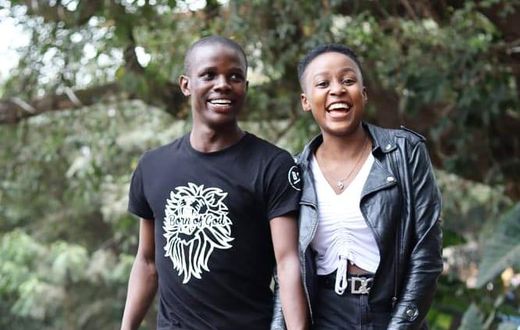 Crazy Kennar with his girlfriend Natalie Asewe